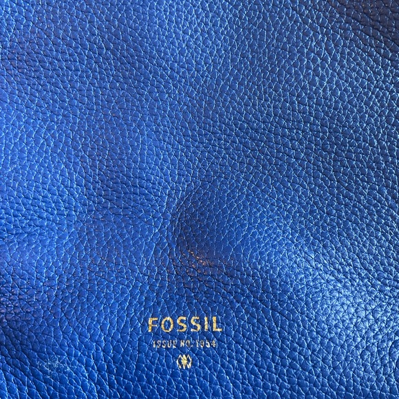 Fossil blue leather shoulder bag - Picture 12 of 16